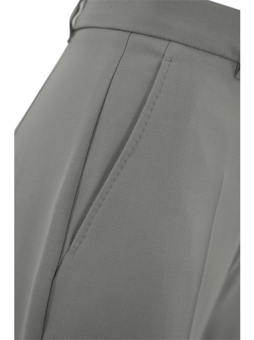 Pantalone Quasar in crepe satin di lana Grigio acciaio MAX MARA STUDIO | 2516131081600042